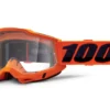 100% Accuri 2 OTG Goggle - Clear Lens - Neon Orange