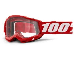 100% Accuri 2 OTG Goggle - Clear Lens - Neon Red