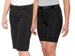 100% Ridecamp Women Shorts With Liner - Black