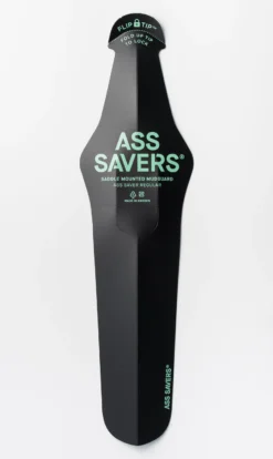 Ass-savers ASR-1 Regular - Mudguard Spritzschutz - Schwarz/grün -Fahrradausrüstung ass saver regular black rear saddle mudguard 900x