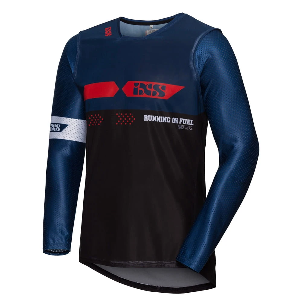 IXS MX Jersey 19 2.0 Slim Black Blue Red 1 IXS MX Jersey 19 2.0 Slim Black Blue Red