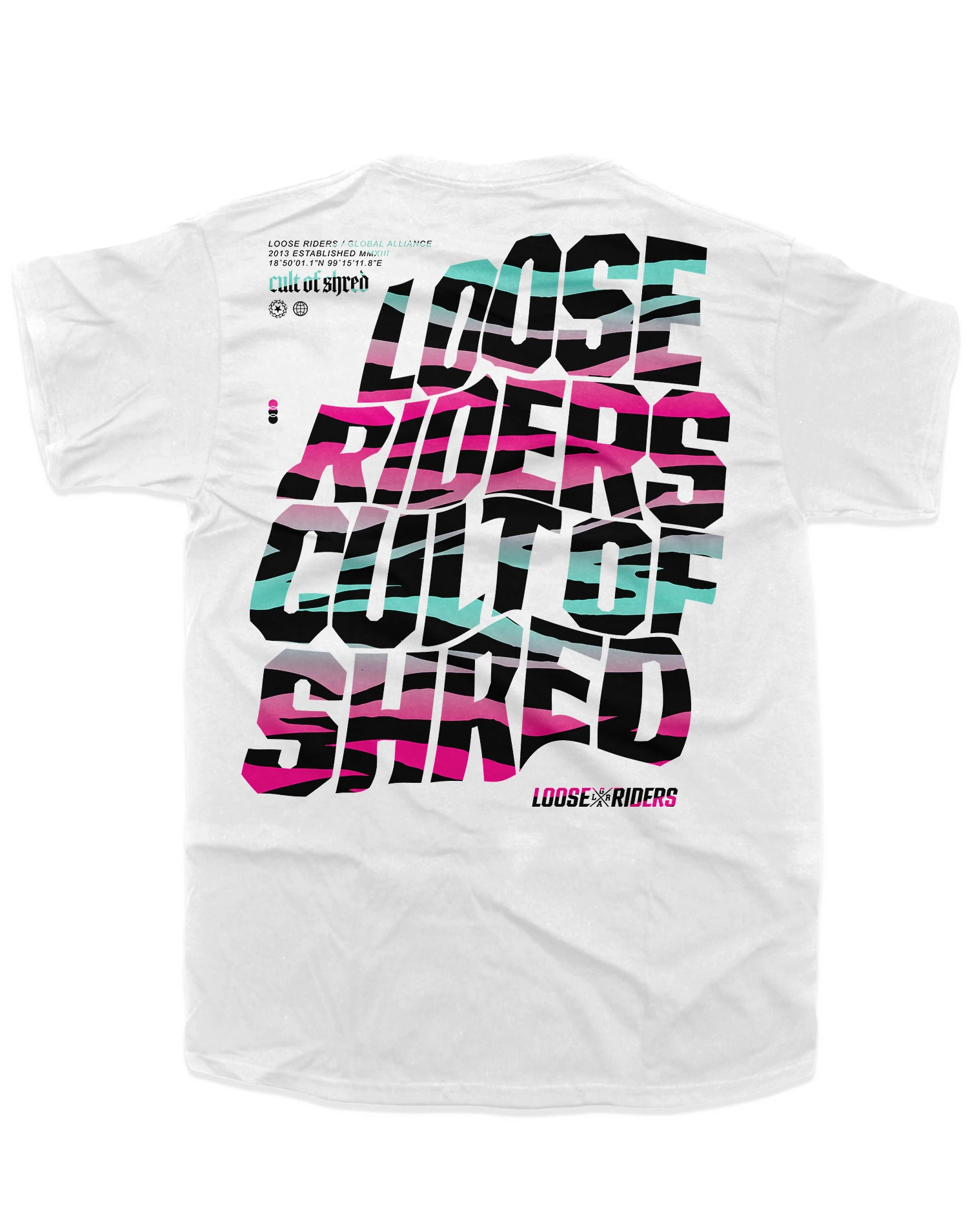 LOOSE RIDERS Tech Men Jersey Shortsleeve - Warped Rainbow Zebra-S 1 LOOSE RIDERS Tech Men Jersey Shortsleeve - Warped Rainbow Zebra-S